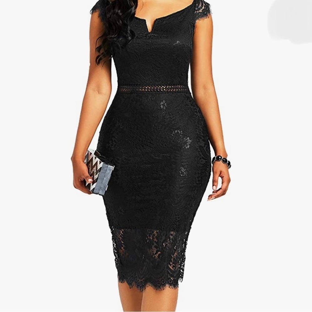 Allandwell Little Black Lace Dress NWT